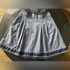 Adorable L.L. Bean Flare Skirt! 8 R Soft denim Skirt
